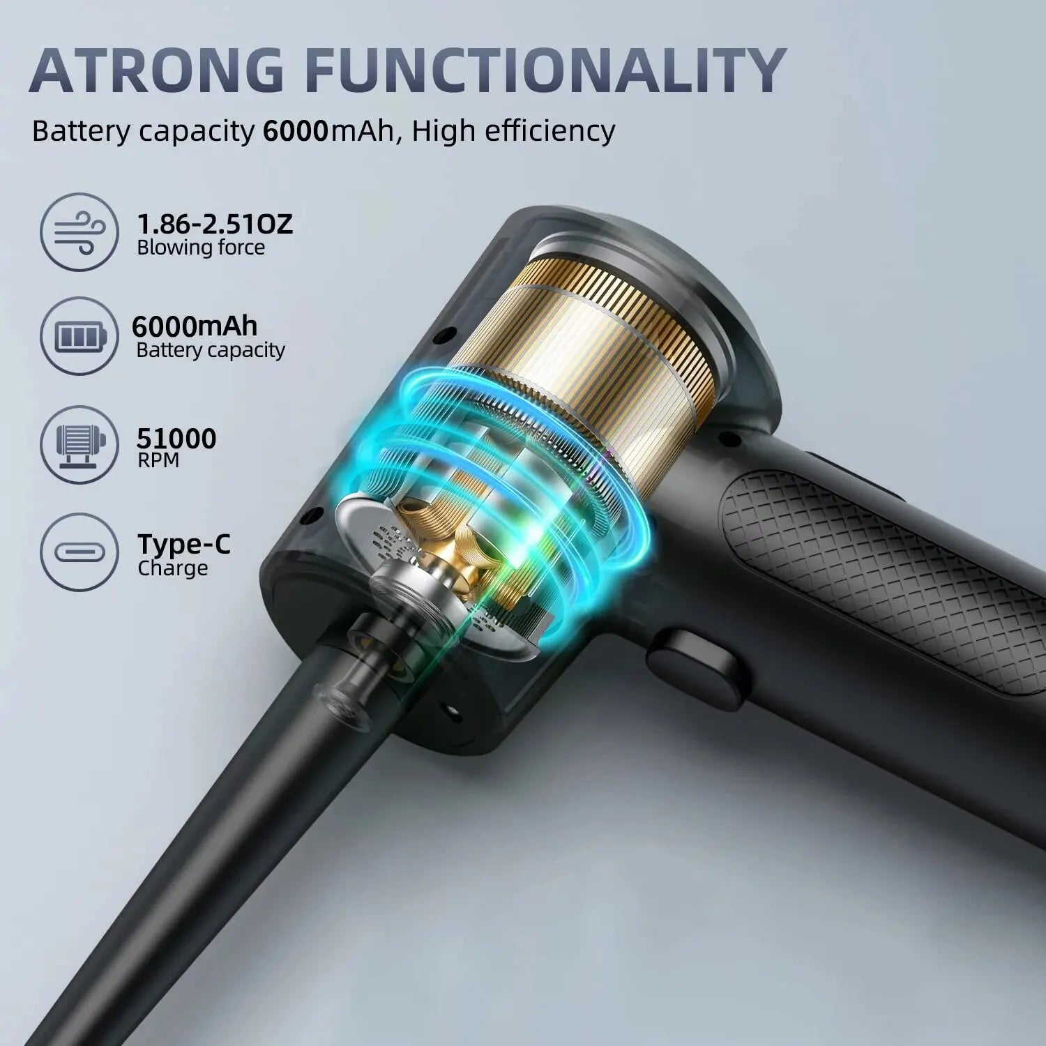 Rechargeable Electric Air Duster – Cordless Cleaning Blower