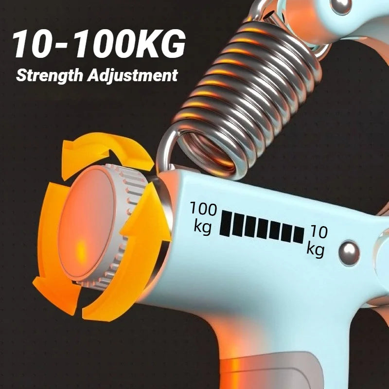 Adjustable Hand Grip Strengthener with Counter (10–100Kg)