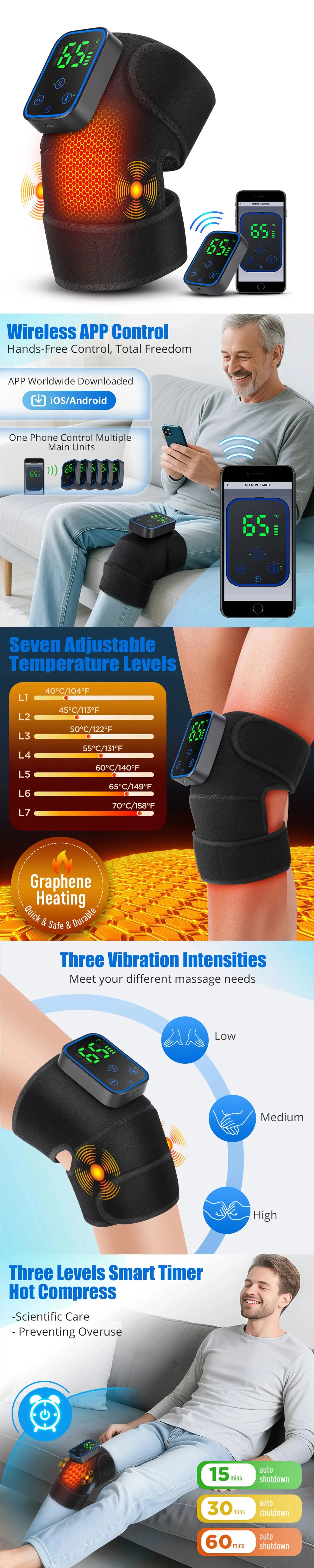 Electric Heated Massage Pad for Joint Relief