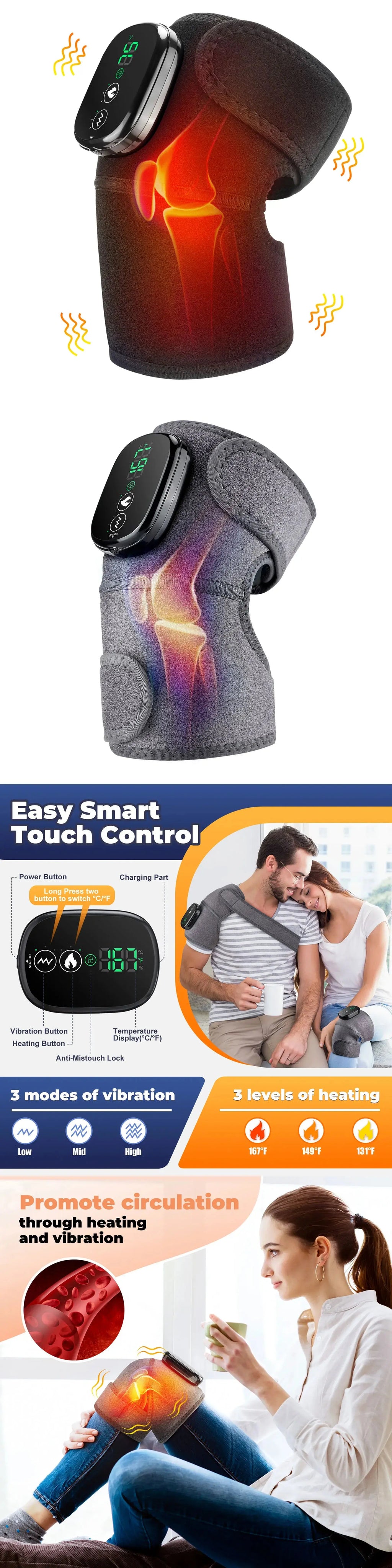 Electric Heated Massage Pad for Joint Relief