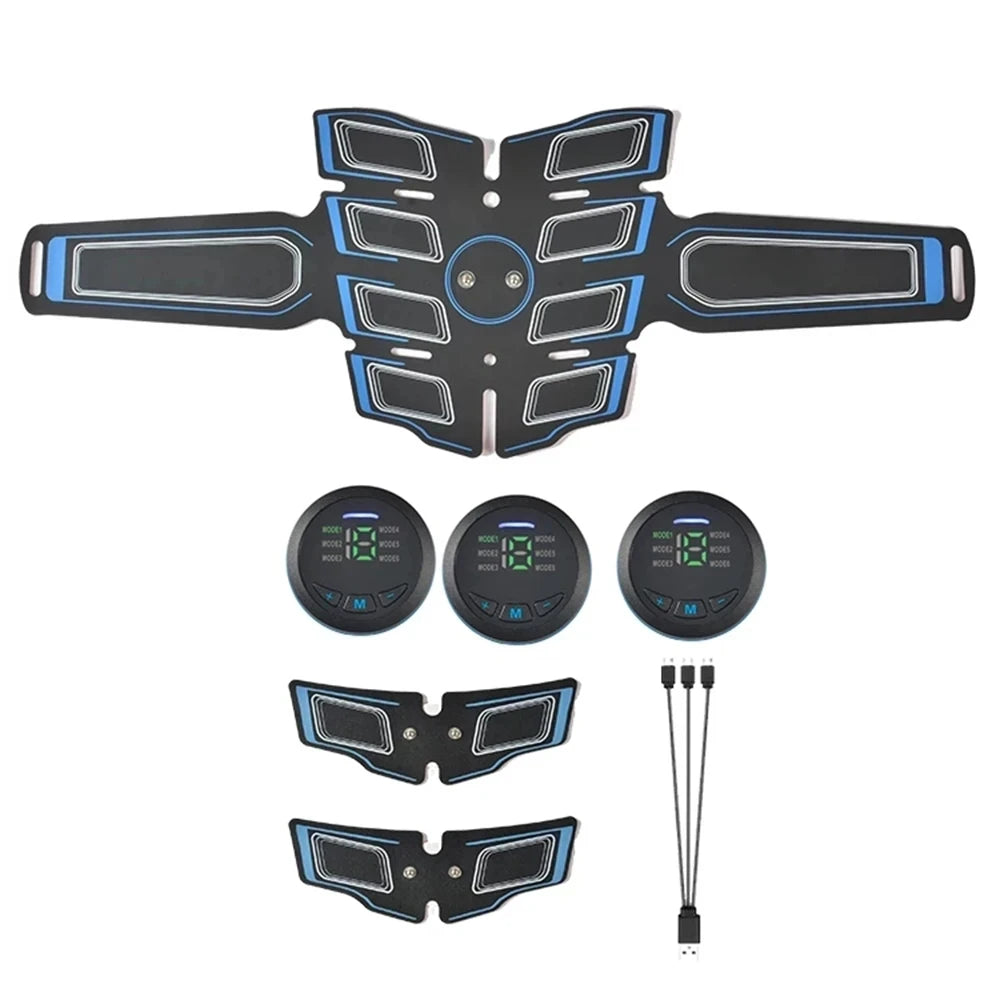 EMS Abs Muscle Stimulator Belt – Rechargeable Fitness Massager
