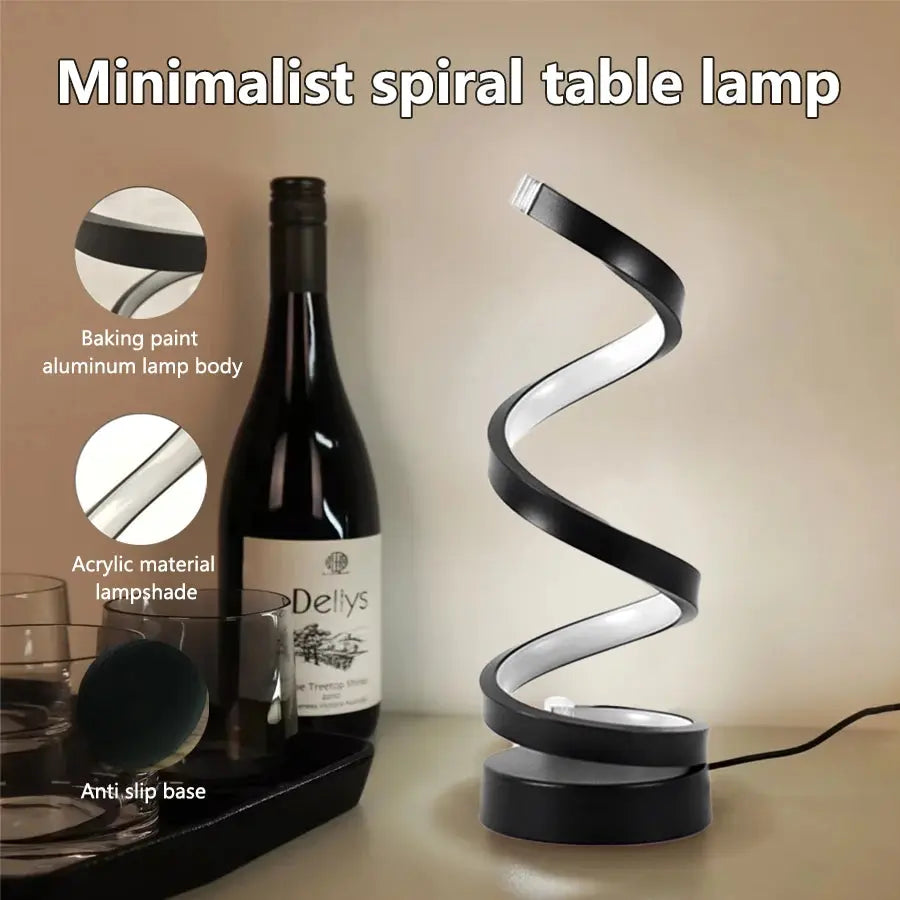LED Spiral Table Lamp