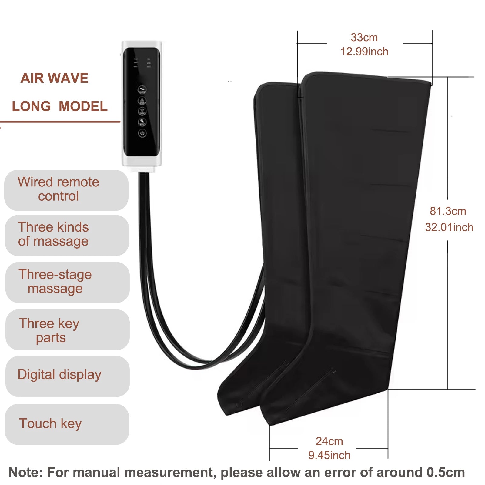 Air Pressure Leg & Foot Massager Boots with Remote
