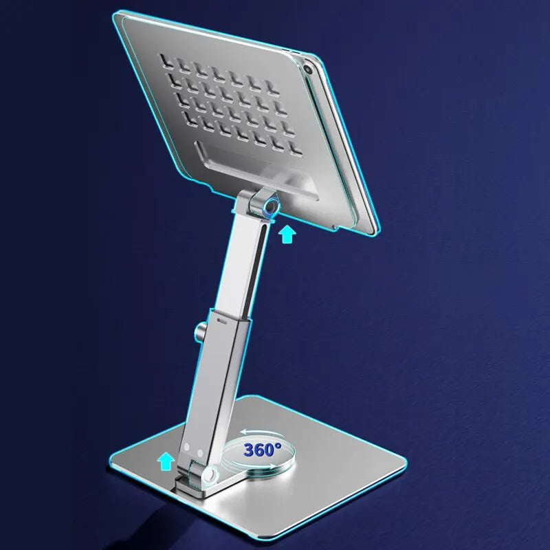 Aluminum Tablet Stand – 360° Rotating Adjustable Holder