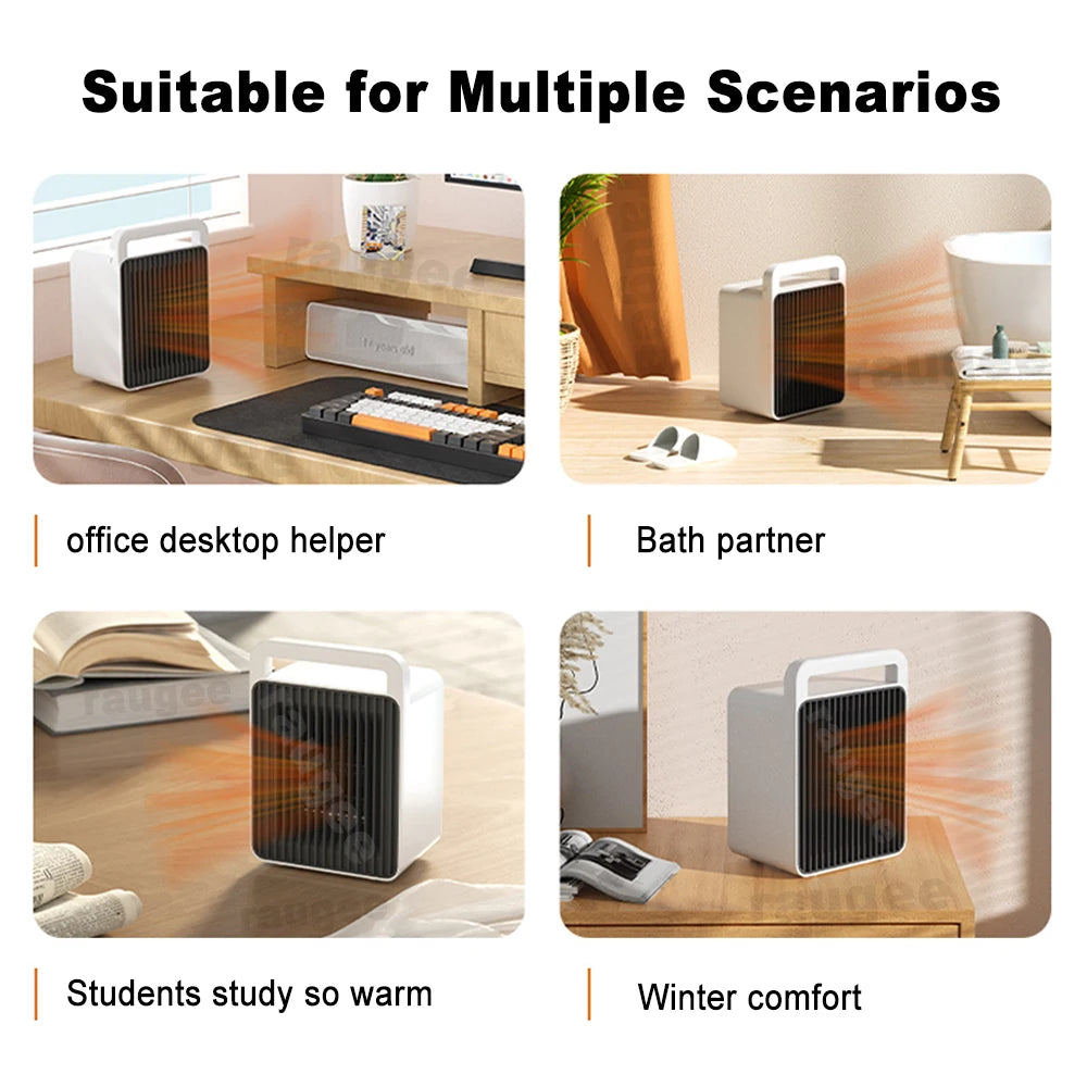 Portable Electric Heater 900W – Mini Desktop Space Warmer