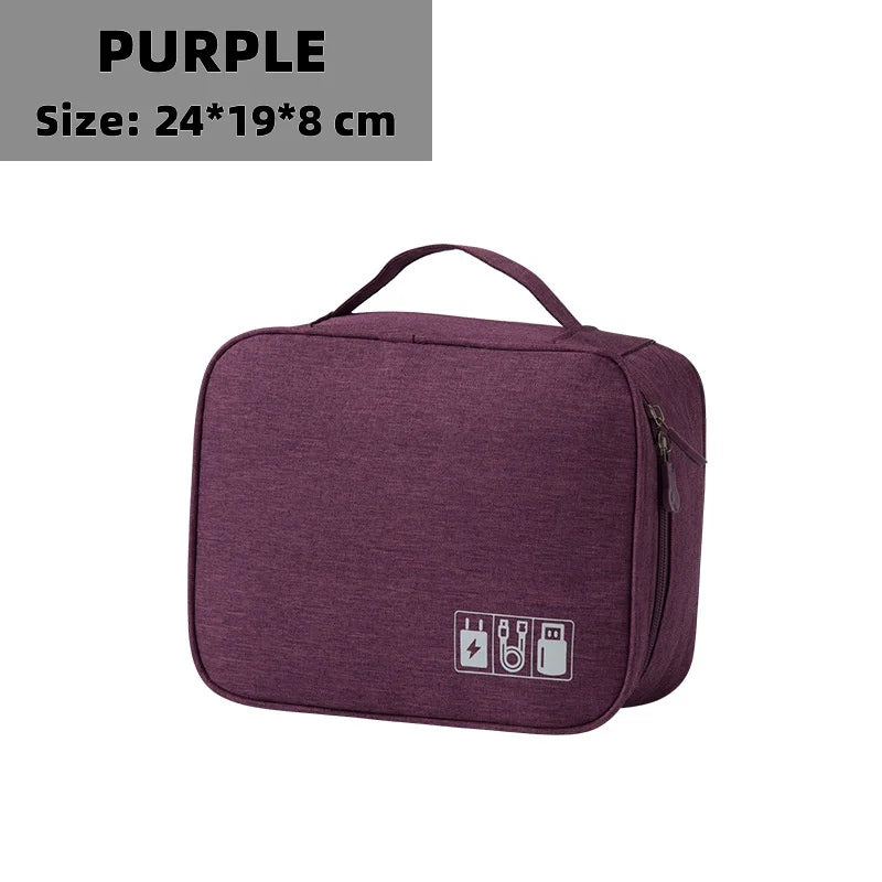 Waterproof Cable Storage Bag – Travel Electronic Organizer