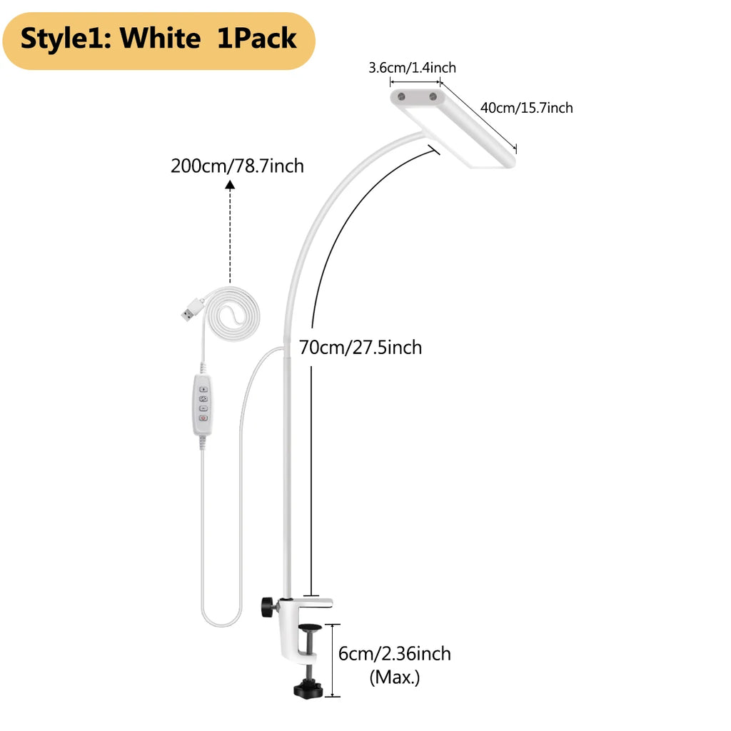 LED Desk Lamp – Eye-Caring, Adjustable, Flexible Gooseneck
