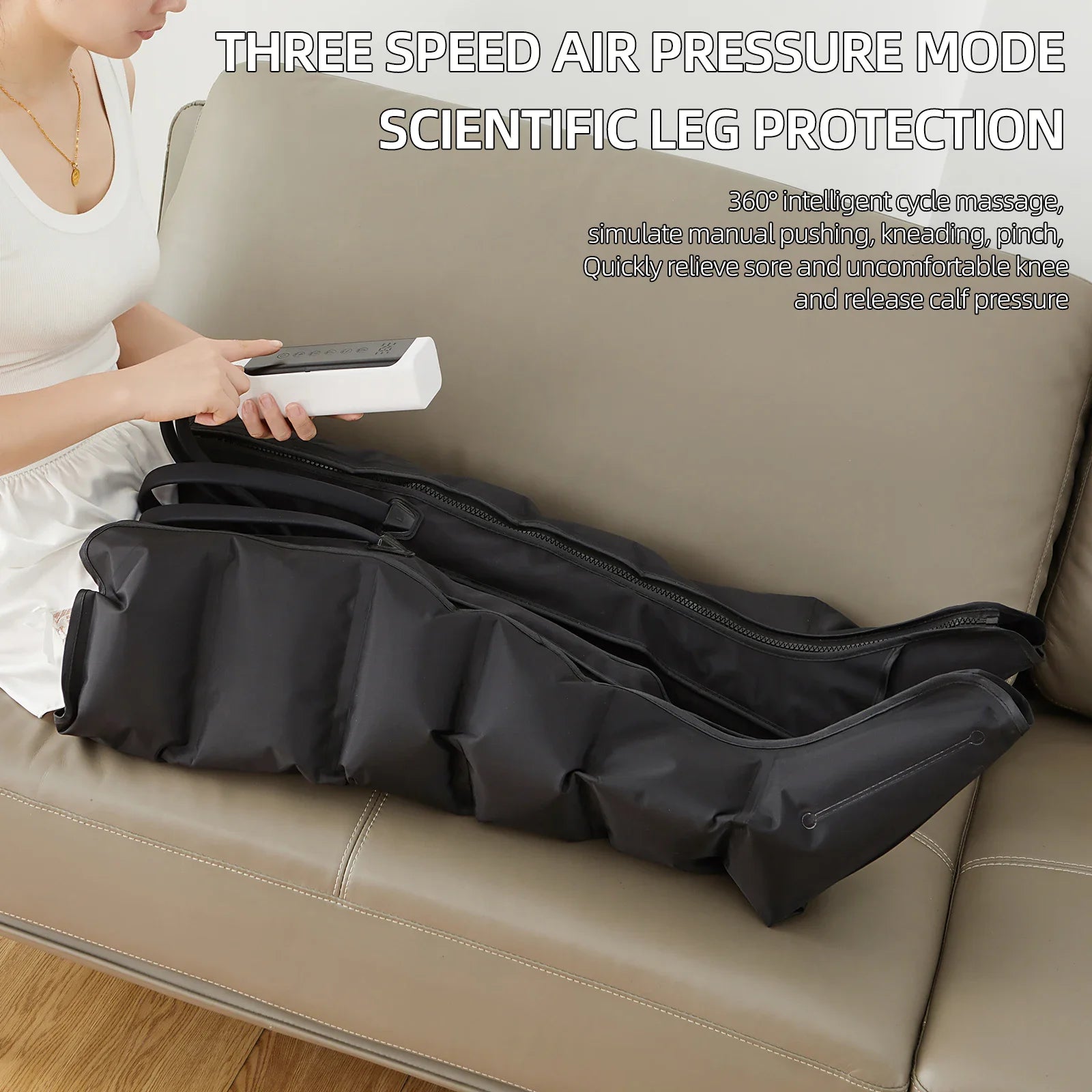 Air Pressure Leg & Foot Massager Boots with Remote