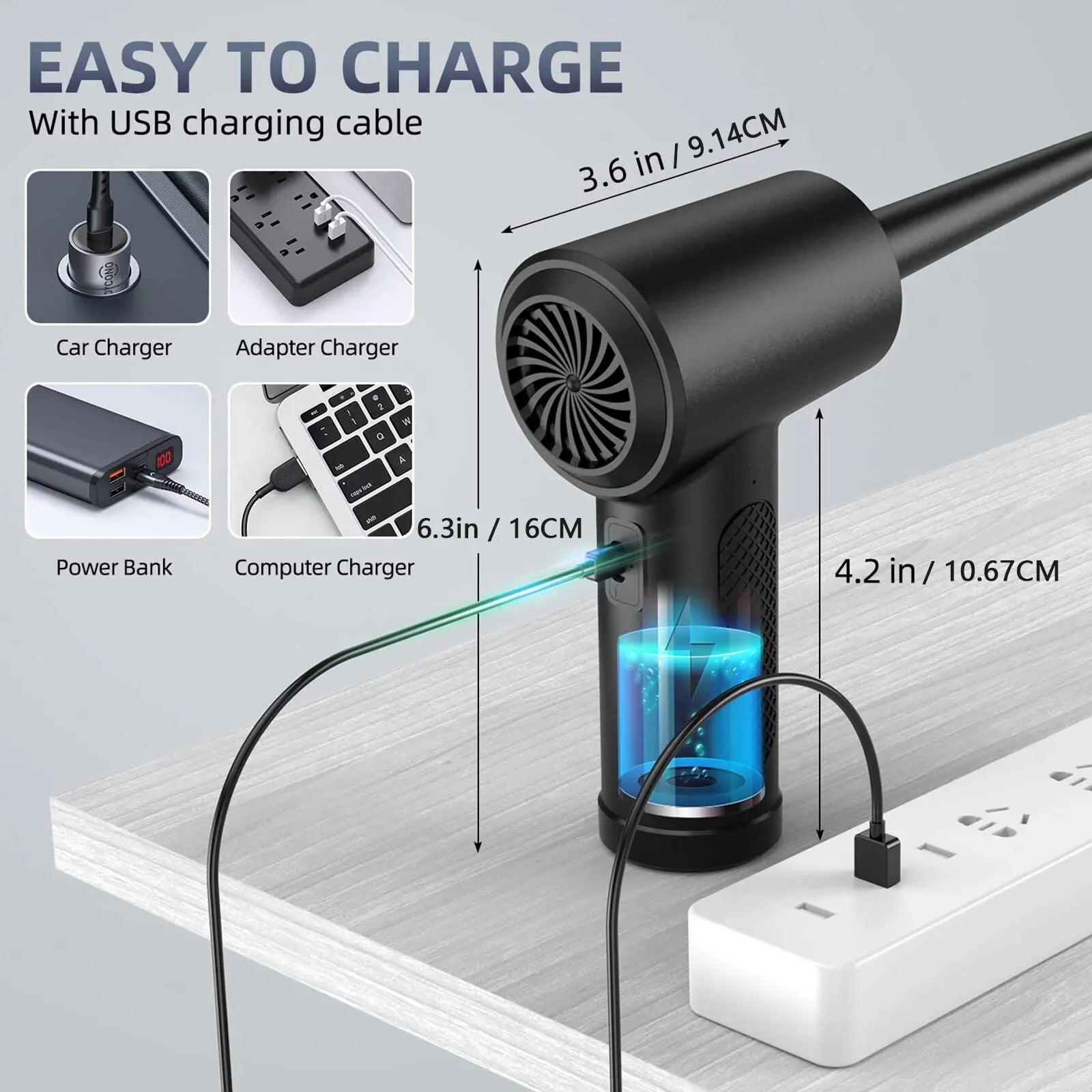 Rechargeable Electric Air Duster – Cordless Cleaning Blower