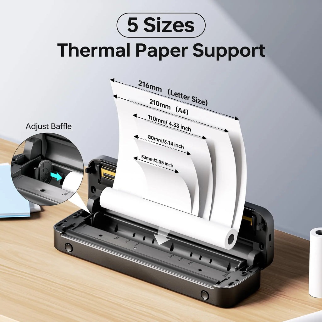 A4 Portable Wireless Printer M832 – Inkless 300DPI