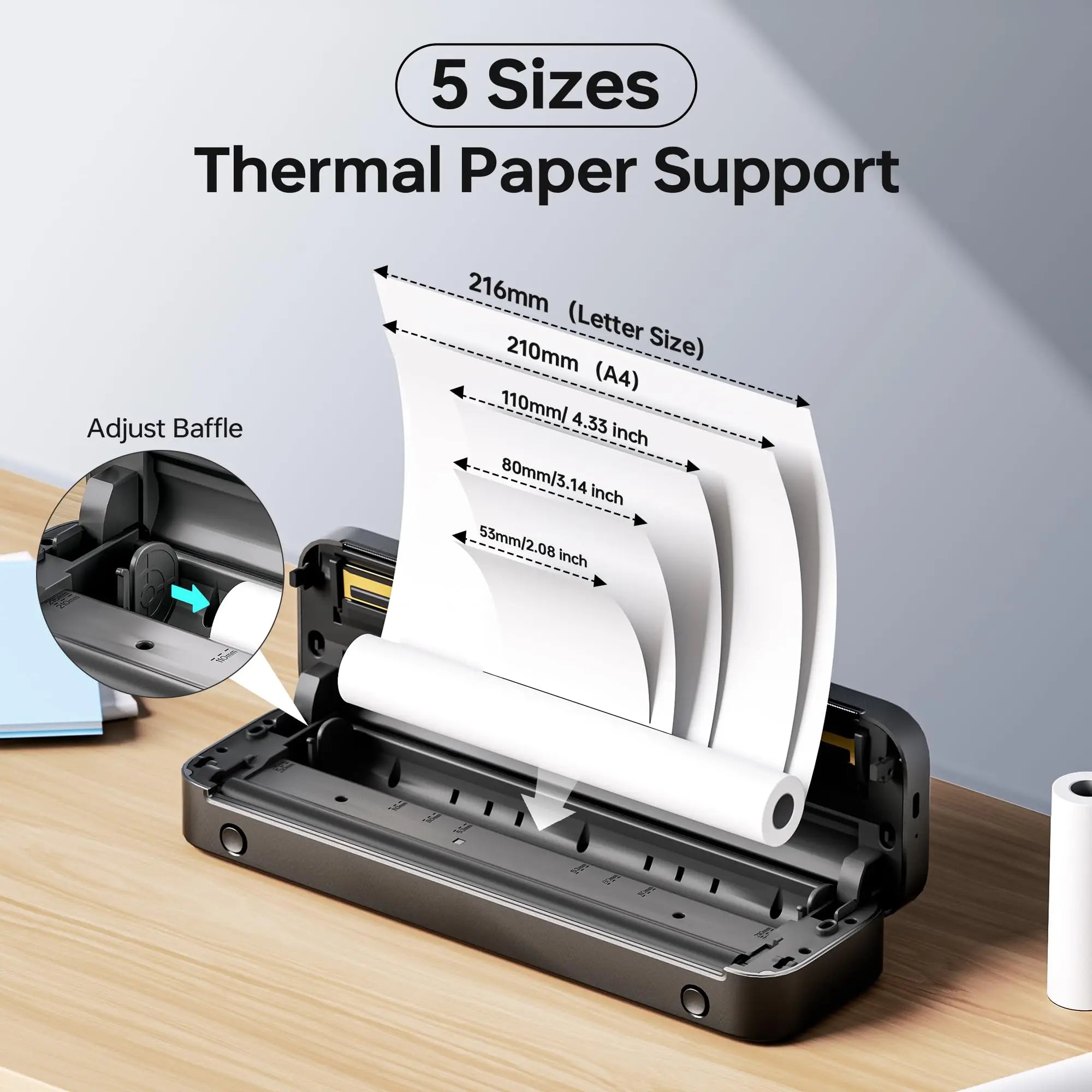 A4 Portable Wireless Printer M832 – Inkless 300DPI