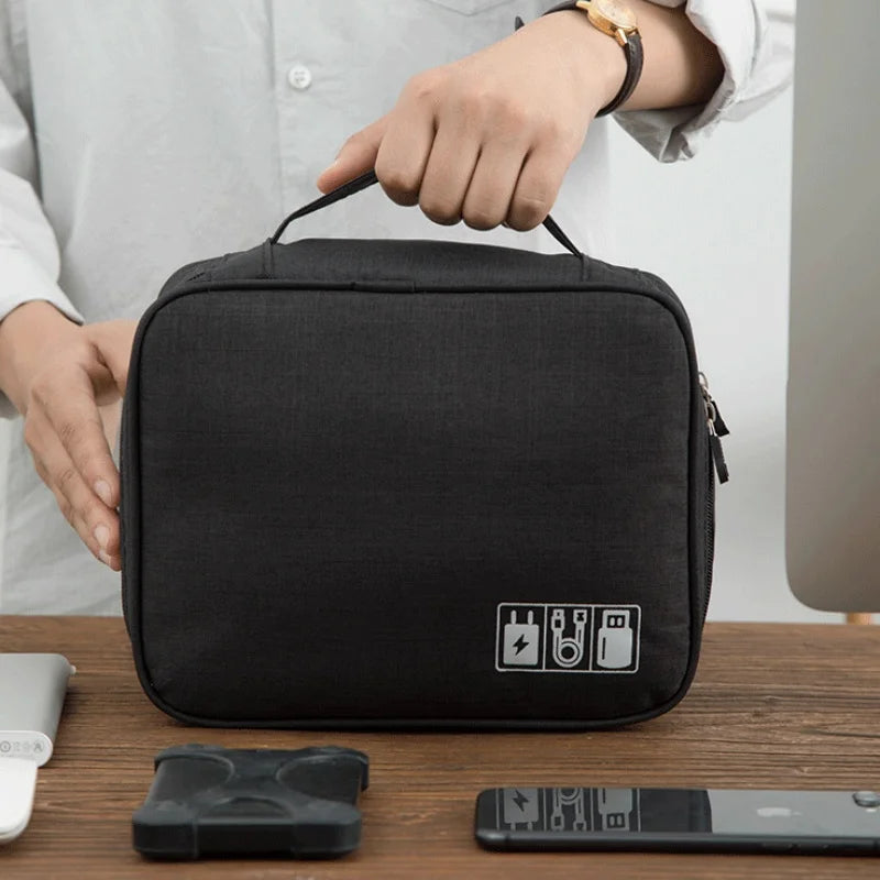Waterproof Cable Storage Bag – Travel Electronic Organizer