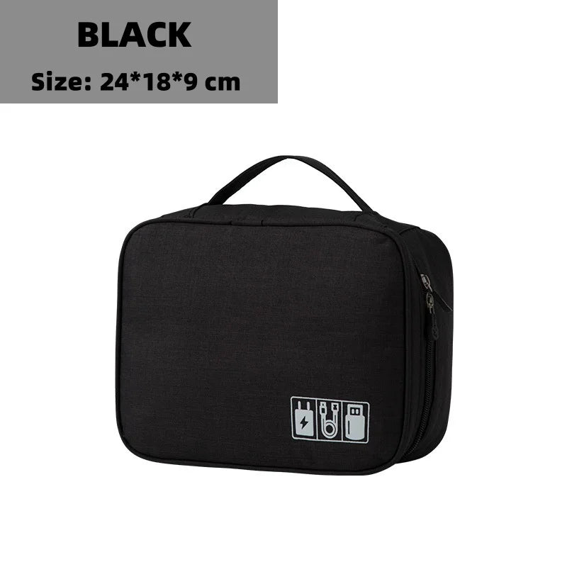 Waterproof Cable Storage Bag – Travel Electronic Organizer