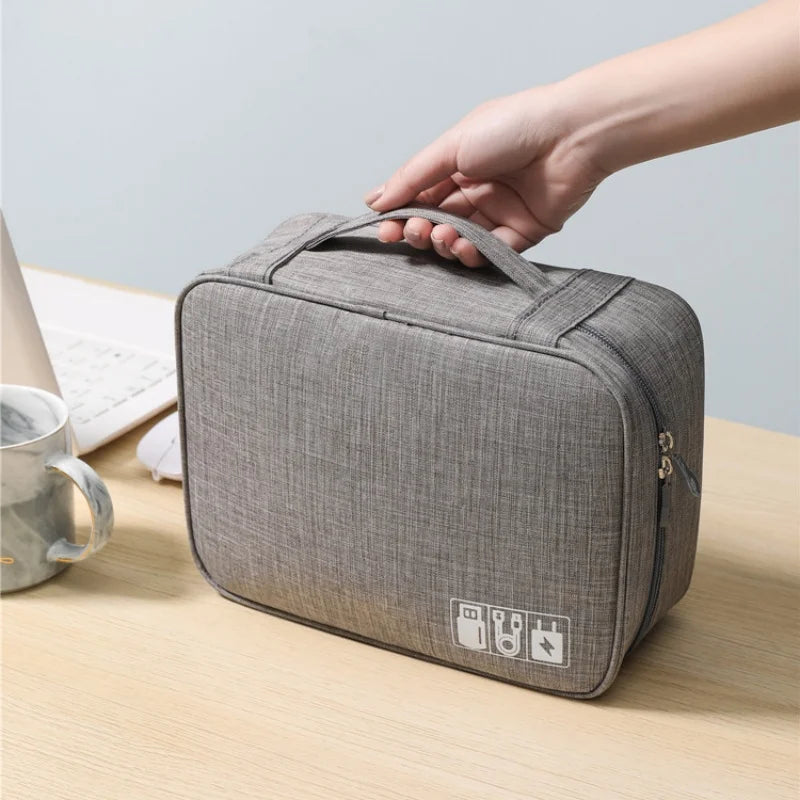 Waterproof Cable Storage Bag – Travel Electronic Organizer