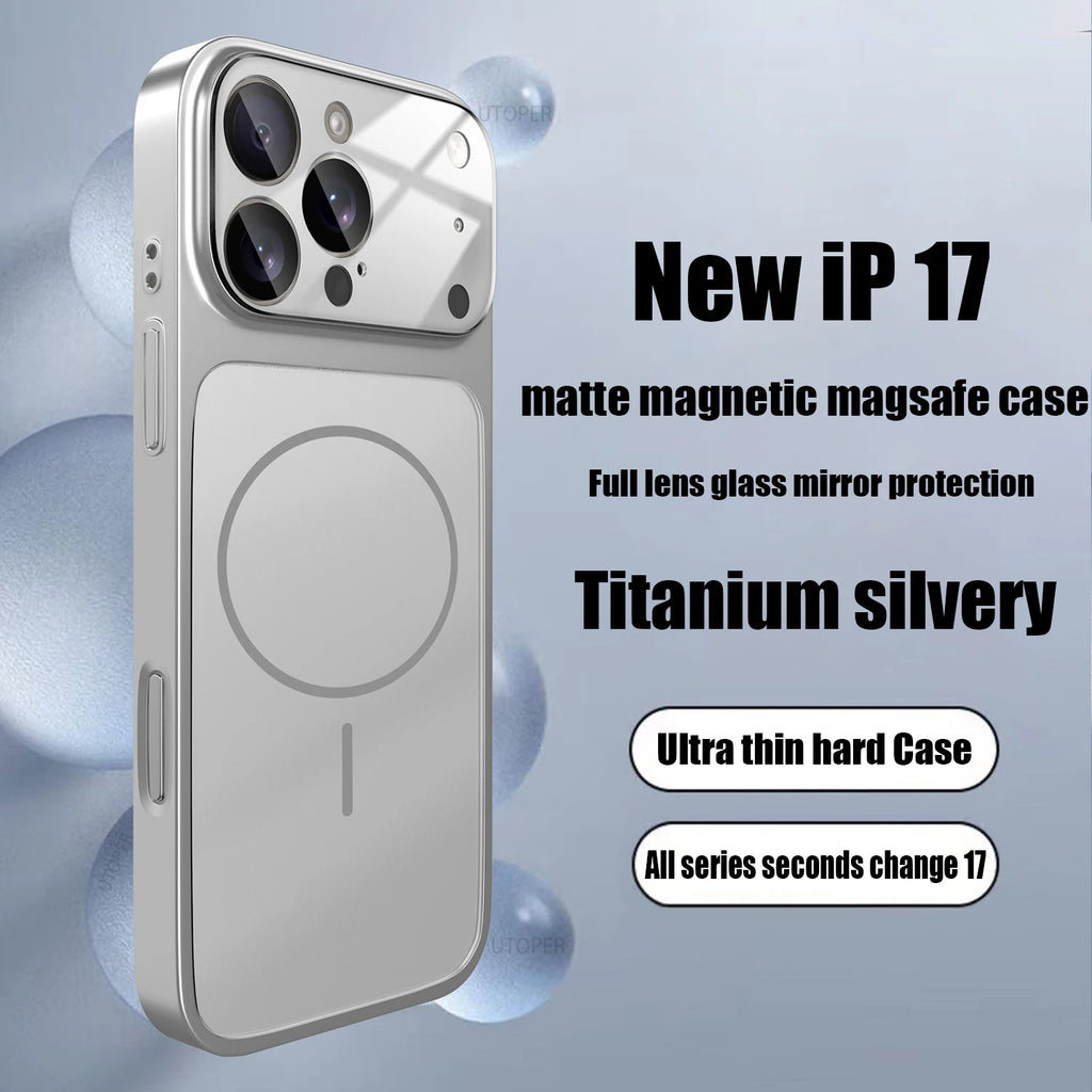 Iphone 17 MagSafe Magnetic Glass Case