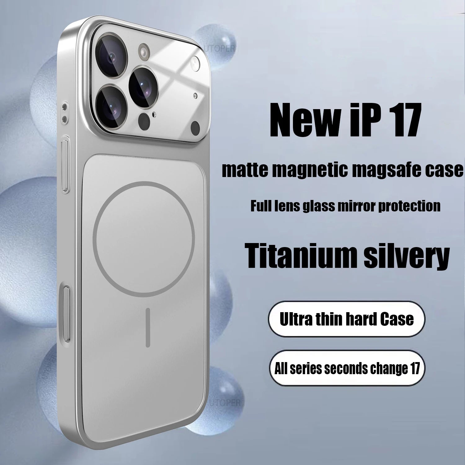 Iphone 17 MagSafe Magnetic Glass Case