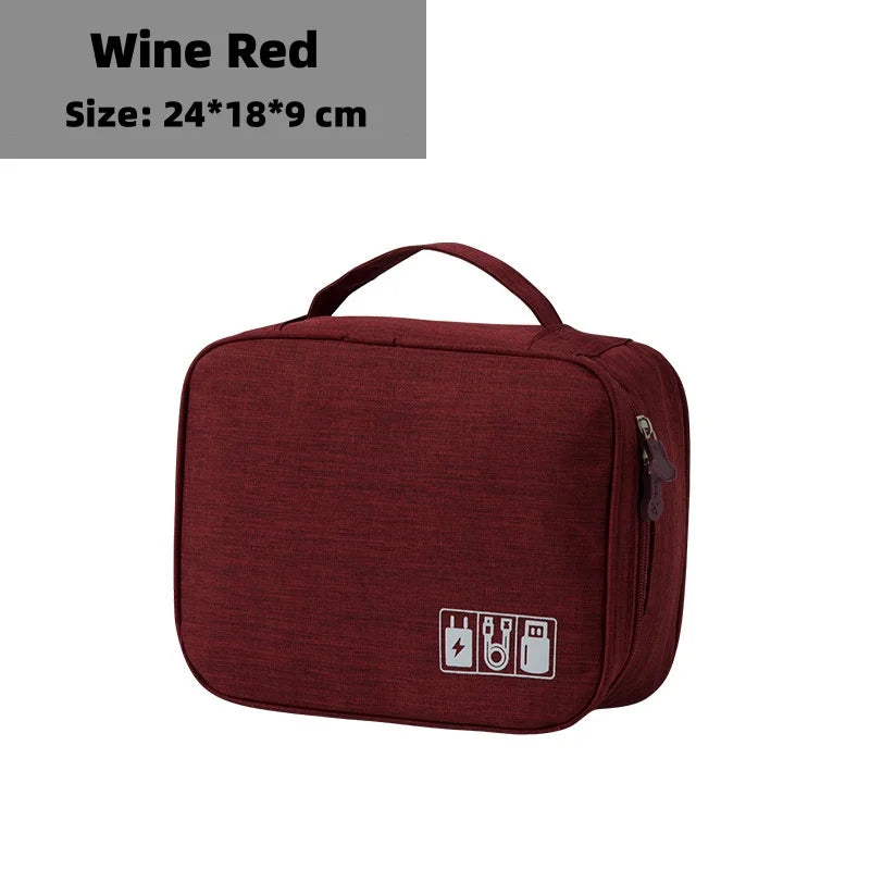 Waterproof Cable Storage Bag – Travel Electronic Organizer