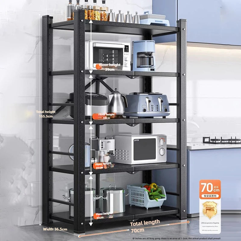 Foldable Mobile Storage Shelf