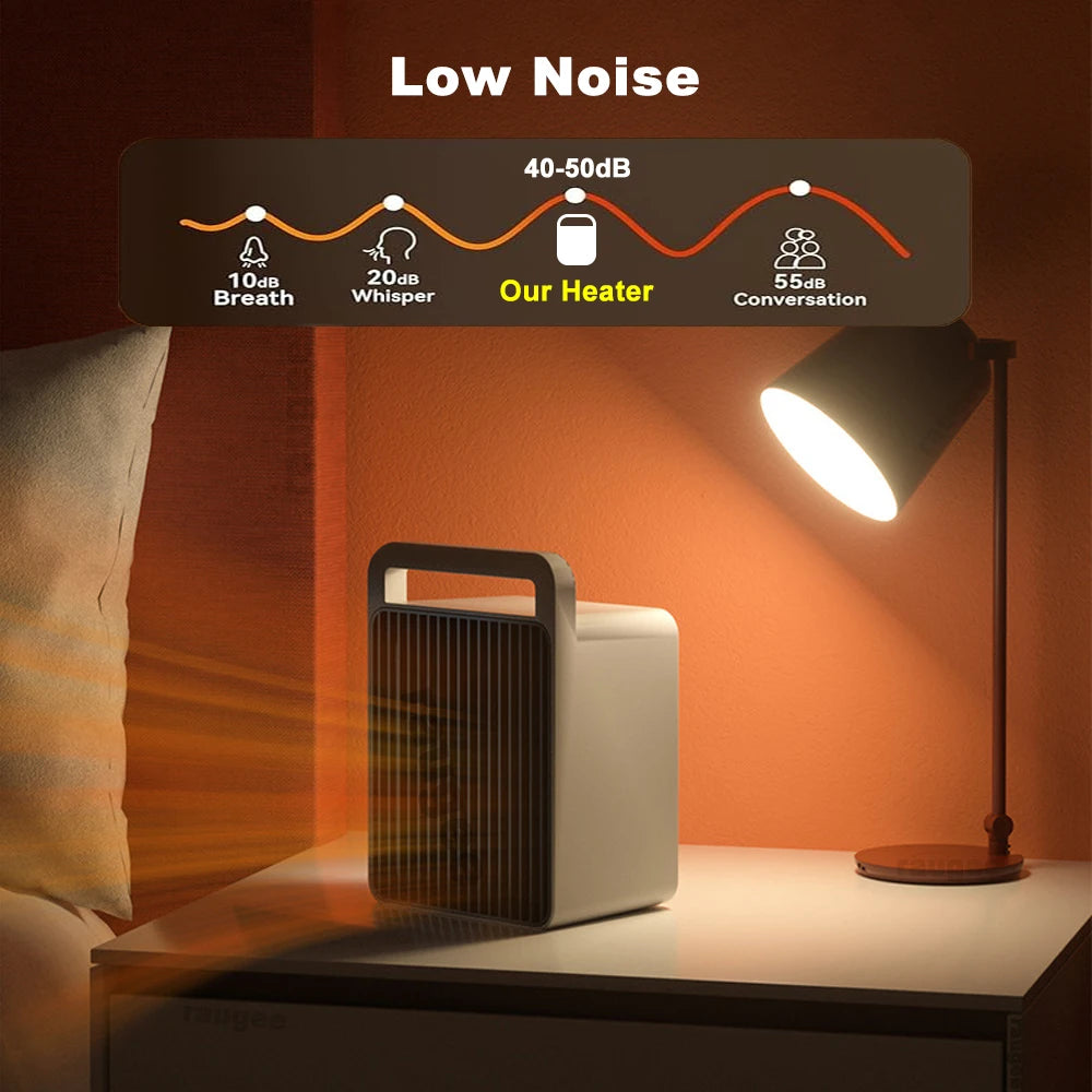 Portable Electric Heater 900W – Mini Desktop Space Warmer