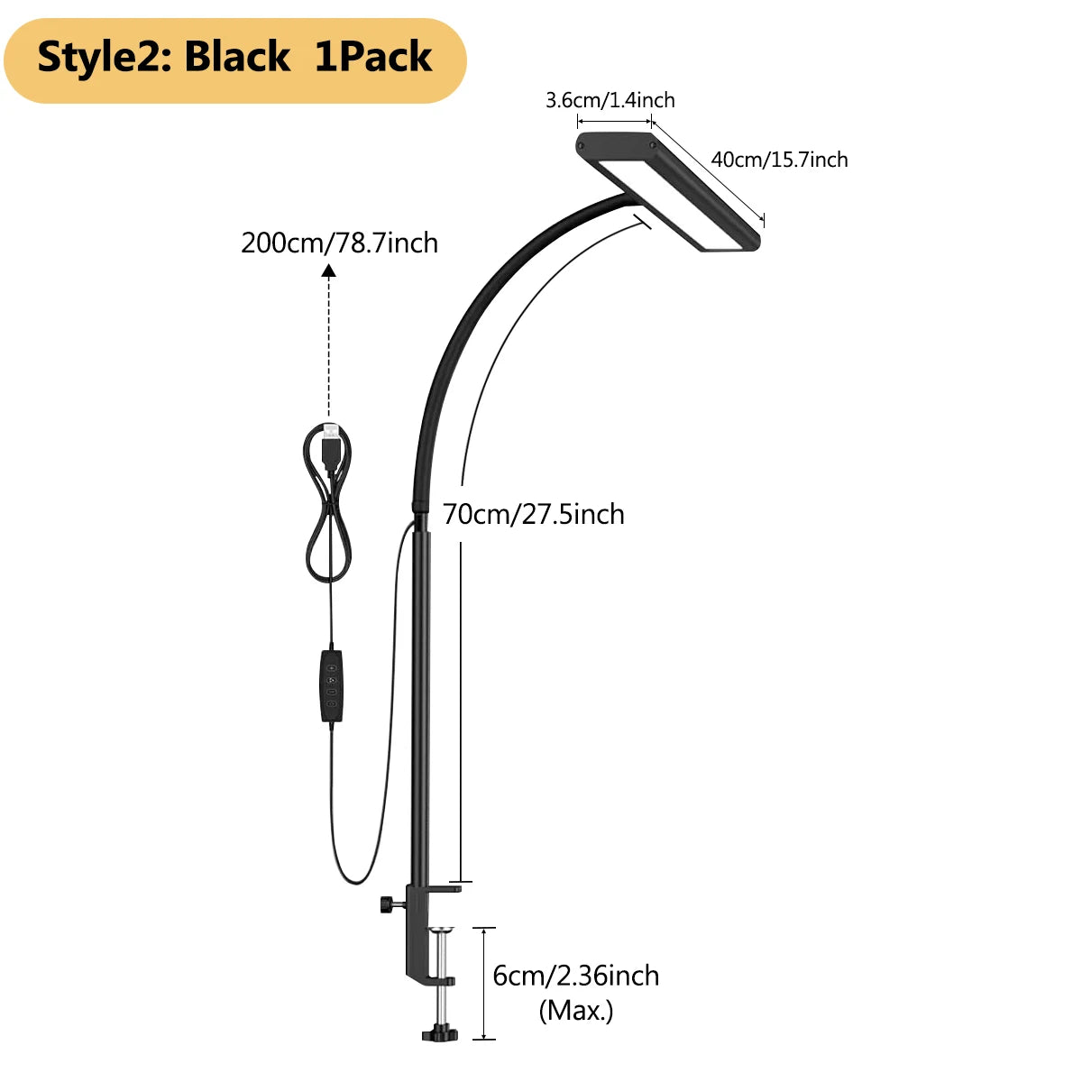 LED Desk Lamp – Eye-Caring, Adjustable, Flexible Gooseneck
