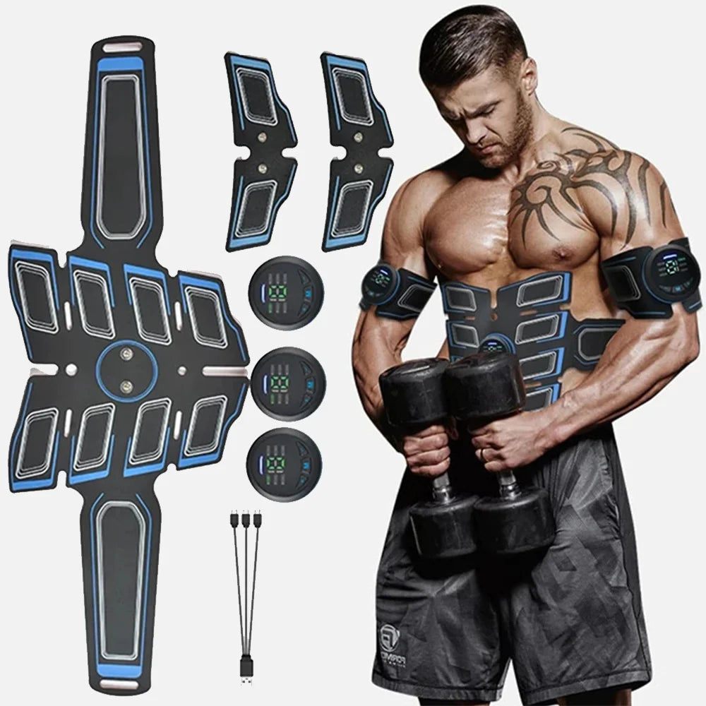 EMS Abs Muscle Stimulator Belt – Rechargeable Fitness Massager