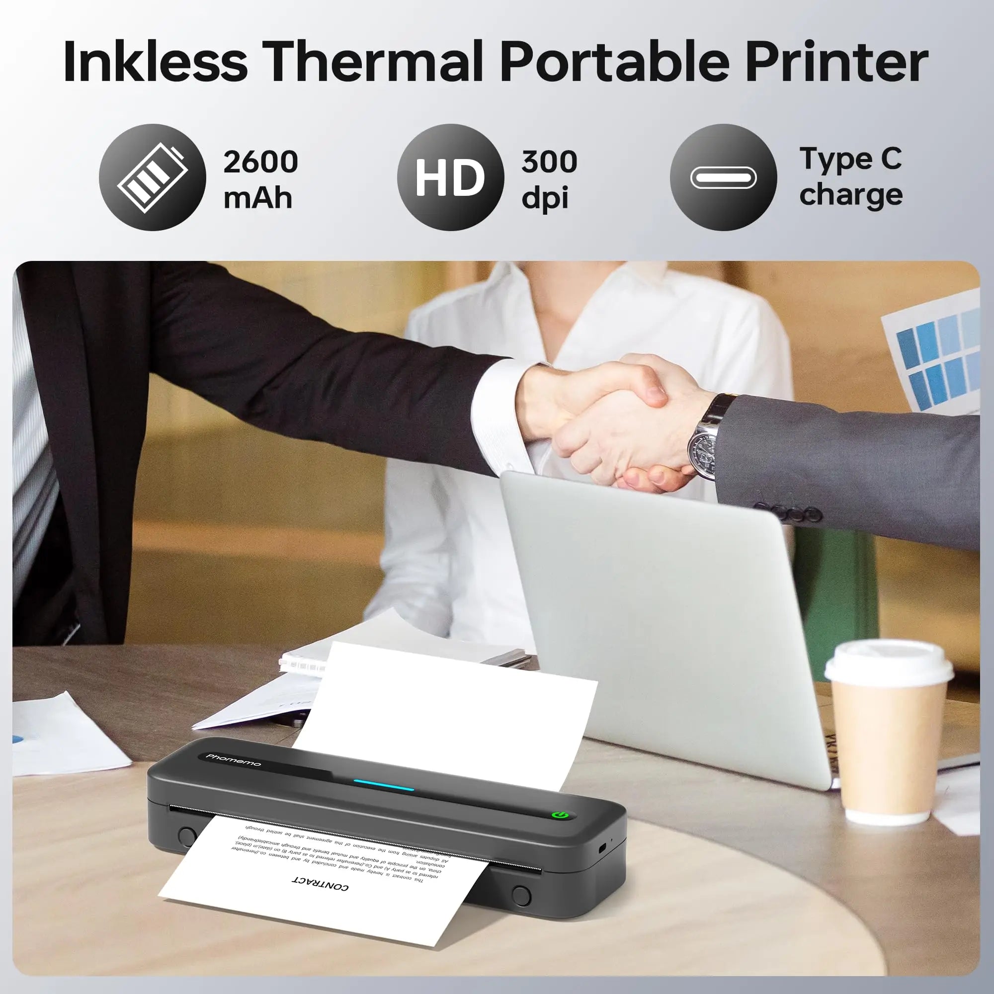A4 Portable Wireless Printer M832 – Inkless 300DPI