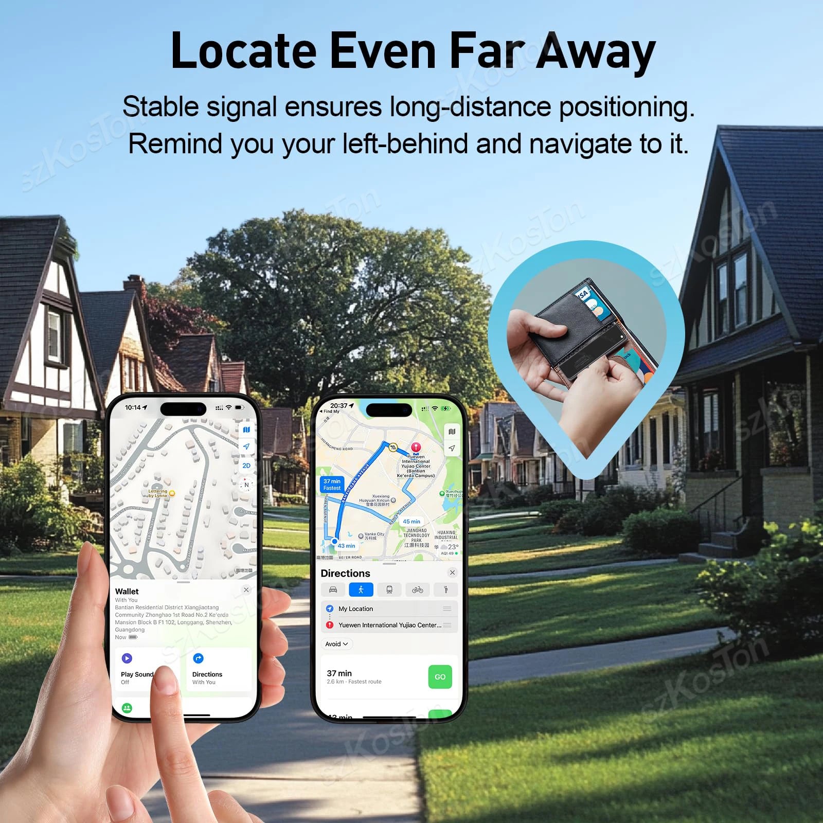 Wallet Track Card for iPhone – GPS Bluetooth Item Finder