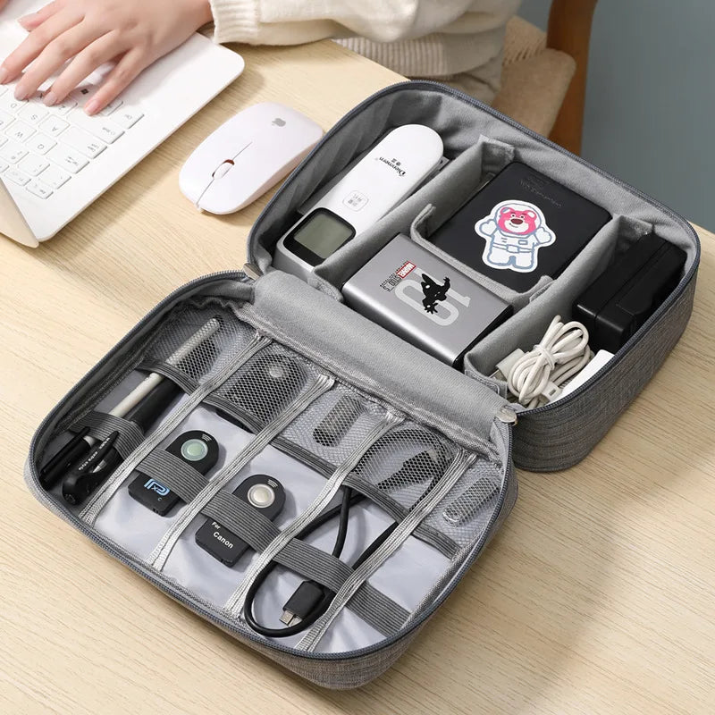 Waterproof Cable Storage Bag – Travel Electronic Organizer