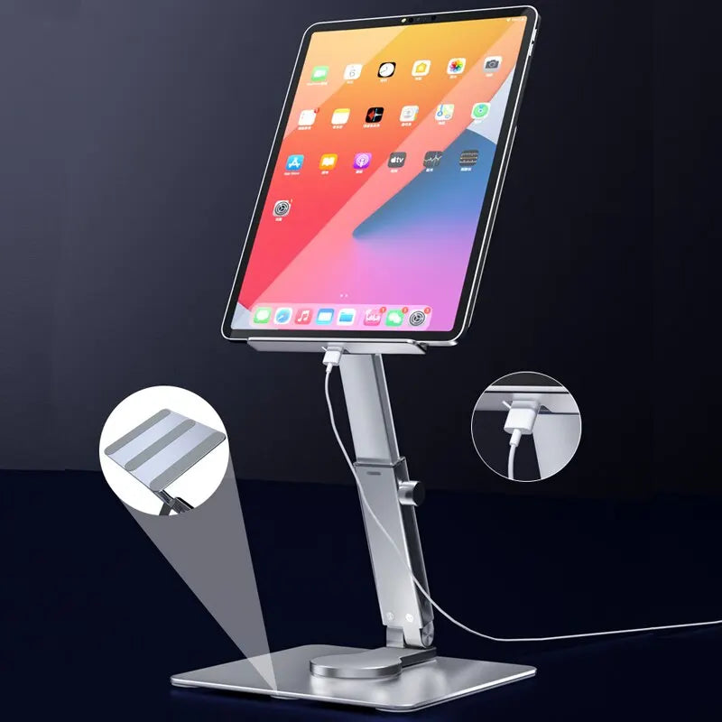 Aluminum Tablet Stand – 360° Rotating Adjustable Holder