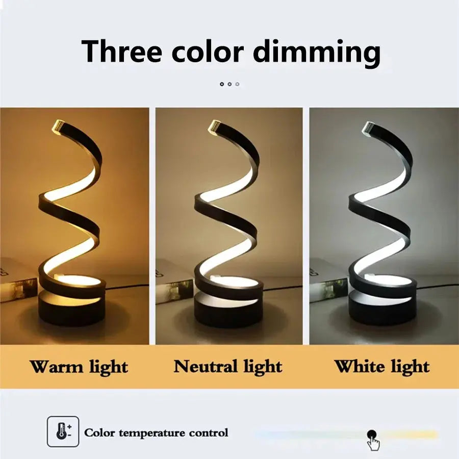 LED Spiral Table Lamp