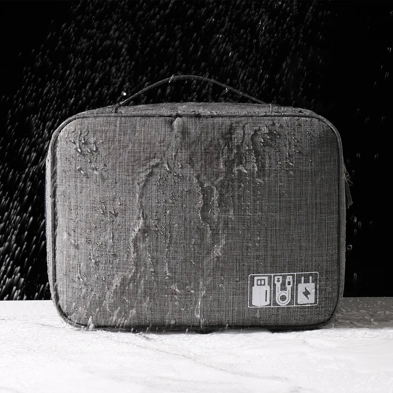 Waterproof Cable Storage Bag – Travel Electronic Organizer
