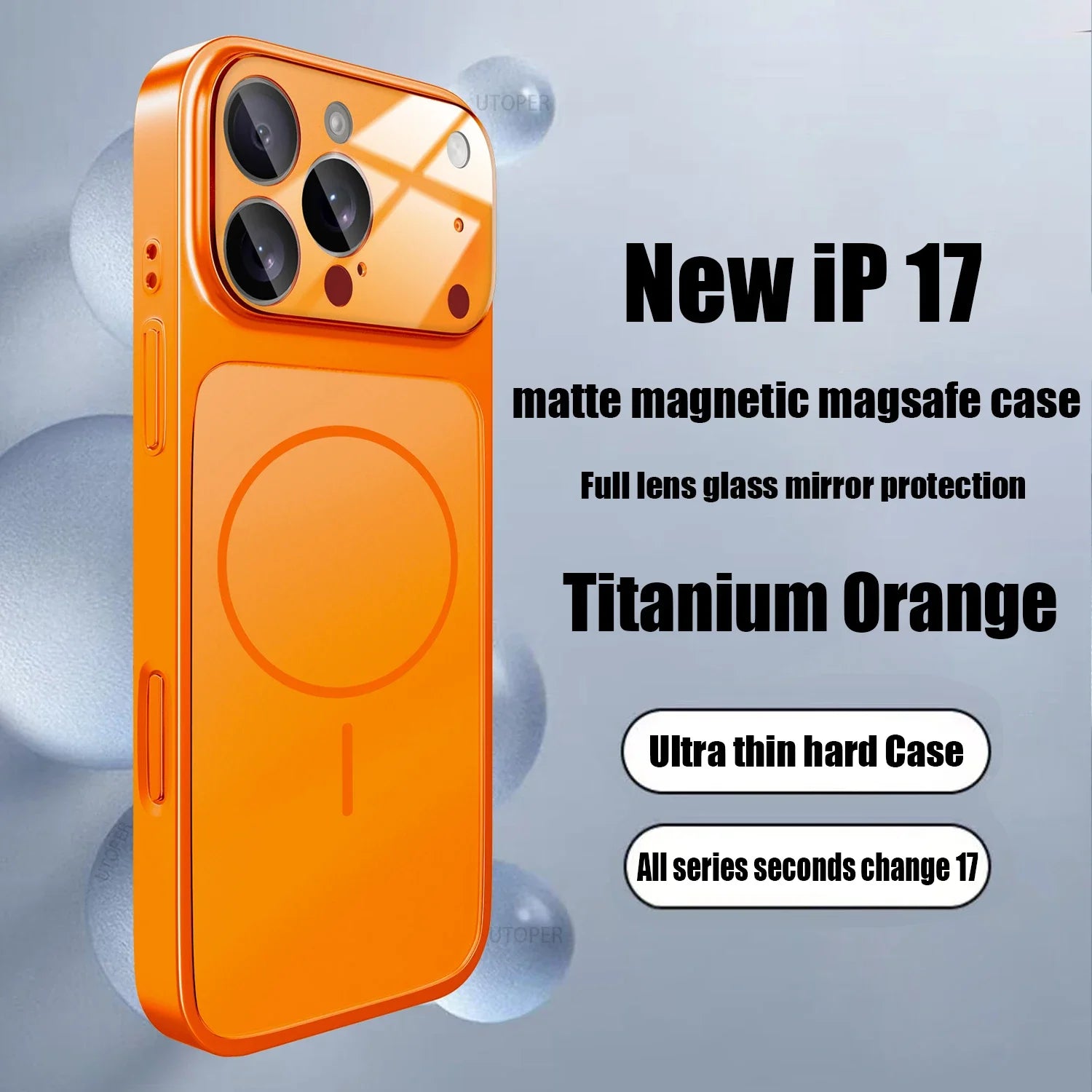 Iphone 17 MagSafe Magnetic Glass Case