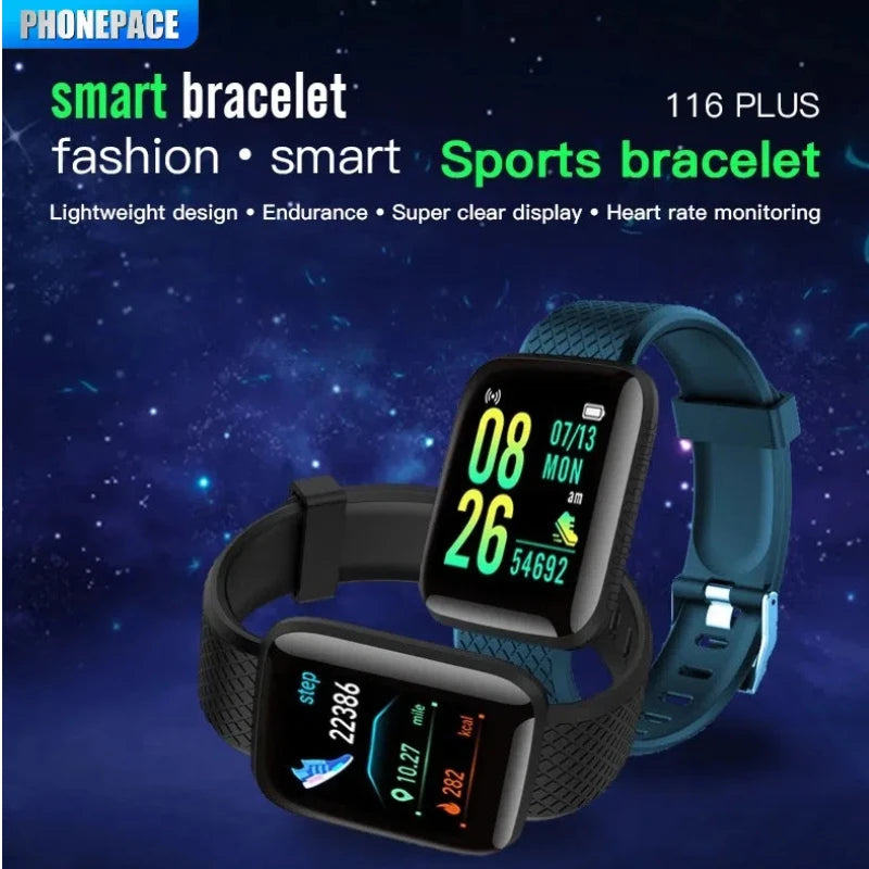 Smart Fitness Tracker Watch with Health & Step Monitor