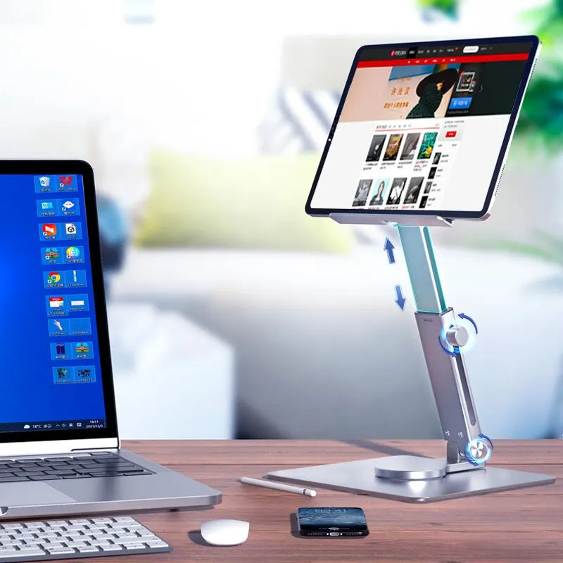 Aluminum Tablet Stand – 360° Rotating Adjustable Holder