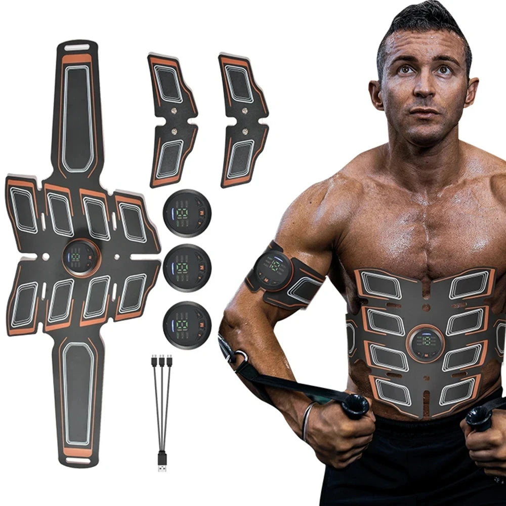 EMS Abs Muscle Stimulator Belt – Rechargeable Fitness Massager