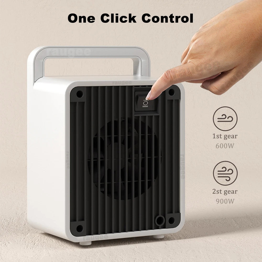 Portable Electric Heater 900W – Mini Desktop Space Warmer
