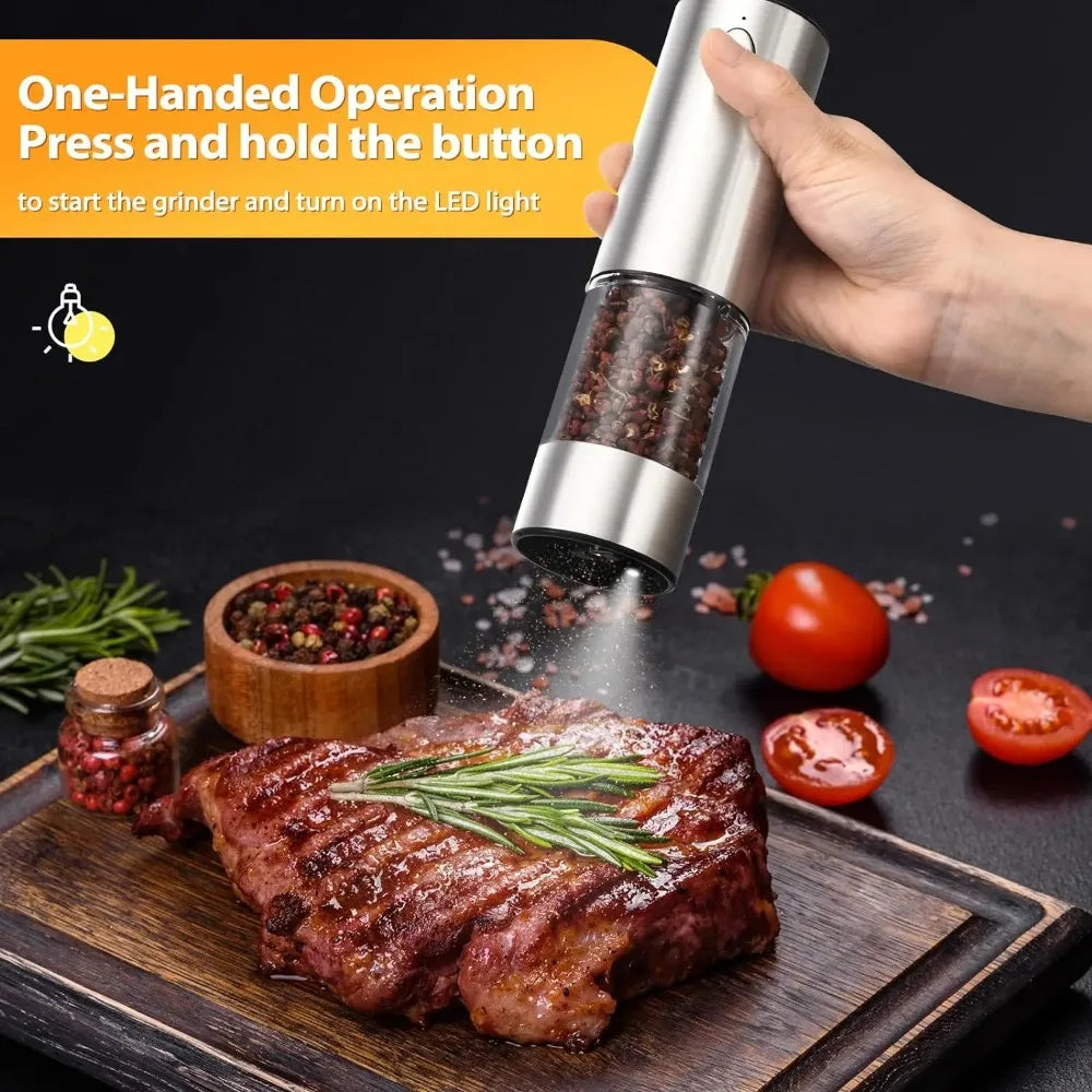 USB Electric Salt & Pepper Grinder Set